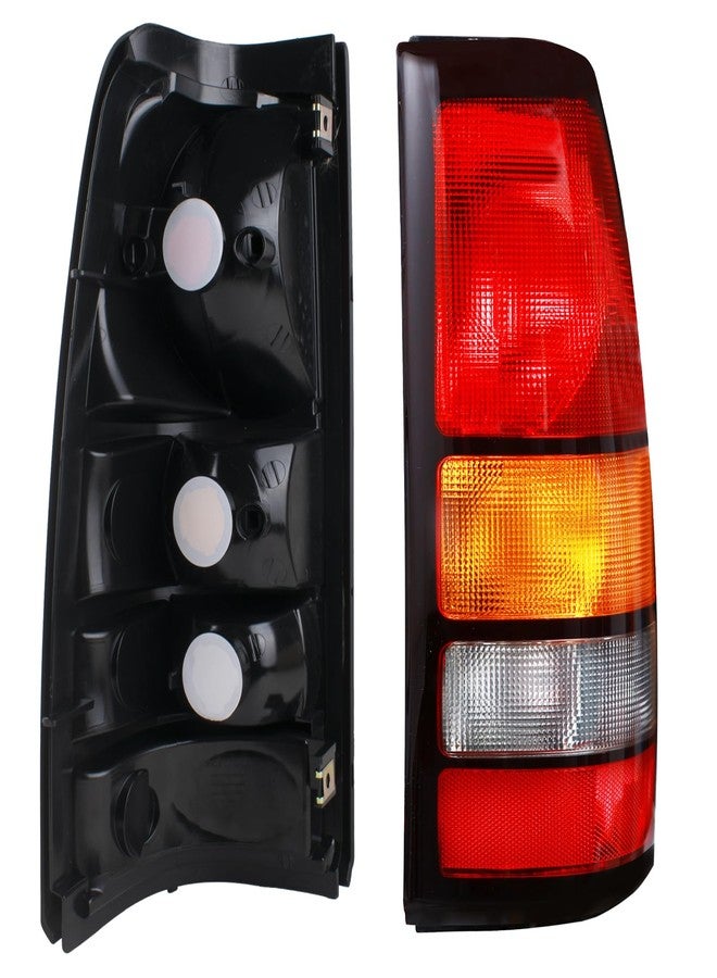 Boine Tail Light Compatible With 1999-2002 Chevy Silverado 1500 2500 3500 1999-2006 GMC Sierra 1500 2500 3500 Driver and Passenger Side Black Border Rear Light Brake Lamps - Image 3