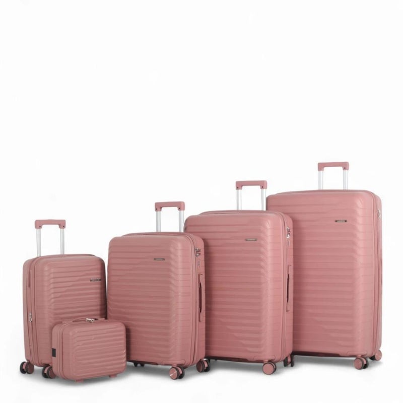 Aviator Luxury Complete Luggage Set - 5 Pieces of Shatterproof Polypropylene (Large Sizes & Superior Features) - Image 1