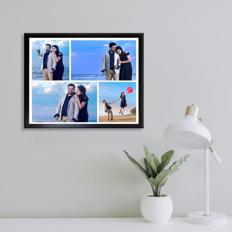 Nexaprint Customized Collage Photo Frame with 4 Images Upload 16X20 Inch Photo 180 GSM Thick Photo Wall Mounting 1mm NonBreakable Acrylic Protection Personalized Gift for Family Couples - Image 2