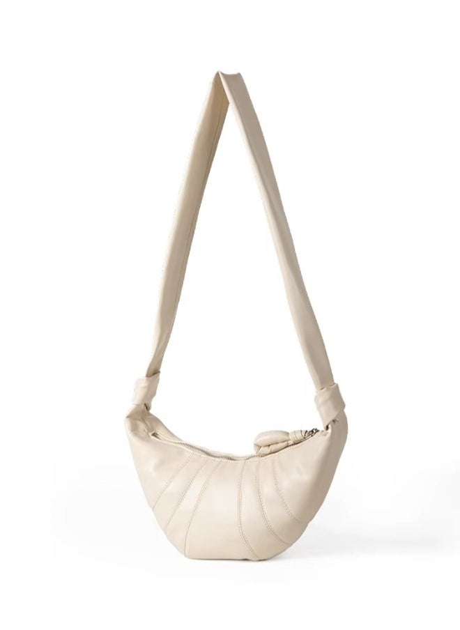 Rup Art Stylish PU Leather Tote Bag – Soft Moon Design Handbag with Zipper for Women  - Image 1