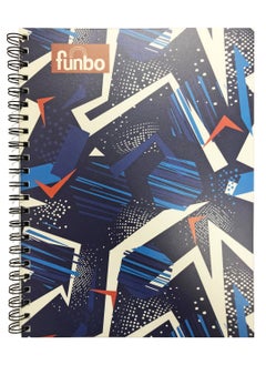 Funbo FUNBO-A5 Size, 80 Sheet Single subject notebook with PP cover(Abstract Blue)  - Image 1