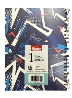 Funbo FUNBO-A5 Size, 80 Sheet Single subject notebook with PP cover(Abstract Blue)  - Image 2