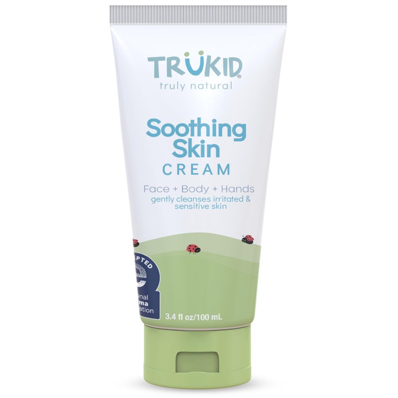 TruKid Natural Eczema Cream for Kids, Toddlers & Babies, NEA-Accepted for Eczema, Safe for Sensitive Skin on Face, Body, & Hands, Unscented, Hydrates & Moisturizes Irritated & Itchy Skin, 3.4oz - Image 1