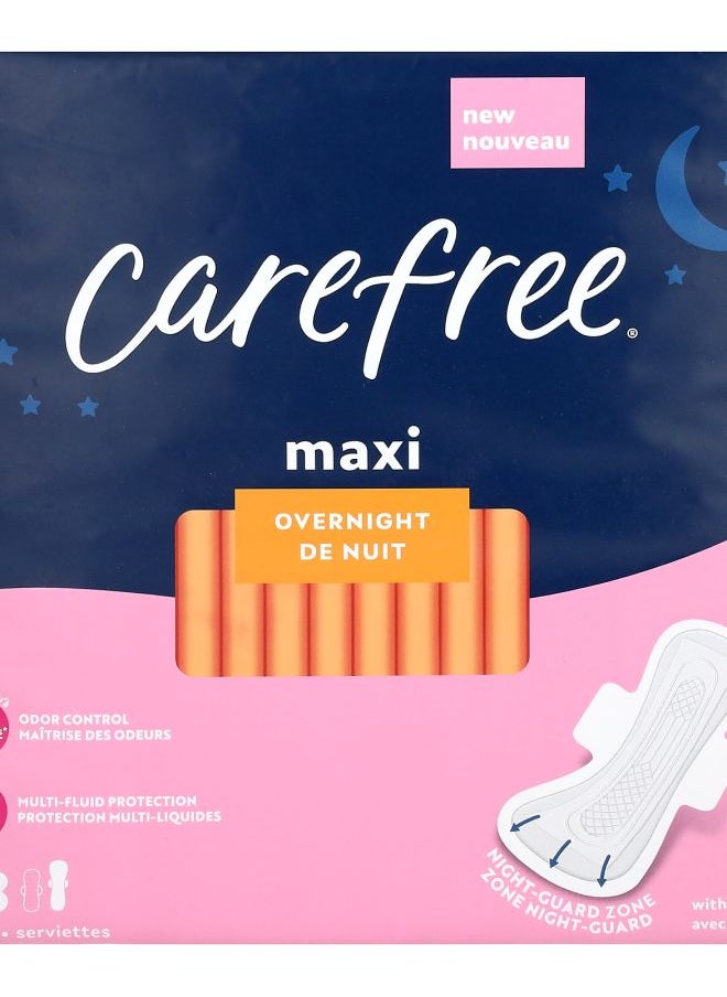 Carefree Maxi Overnight with Wings 28 Pads 