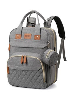 Versatile Waterproof Diaper Bag Backpack with Changing Pad, Stroller Straps, and Pacifier Case - Ideal for Travel