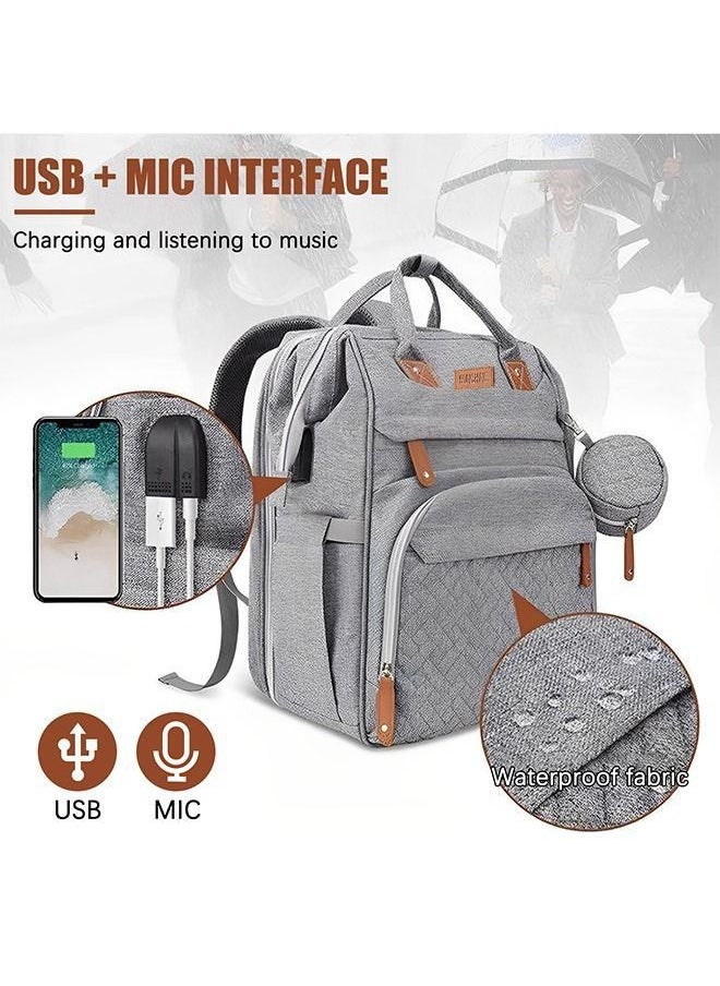 Beauenty - Versatile Waterproof Diaper Bag Backpack with Changing Pad, Stroller Straps, and Pacifier Case - Ideal for Travel - Image 1