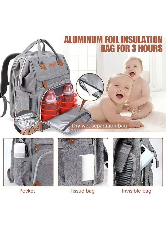 Beauenty - Versatile Waterproof Diaper Bag Backpack with Changing Pad, Stroller Straps, and Pacifier Case - Ideal for Travel - Image 1