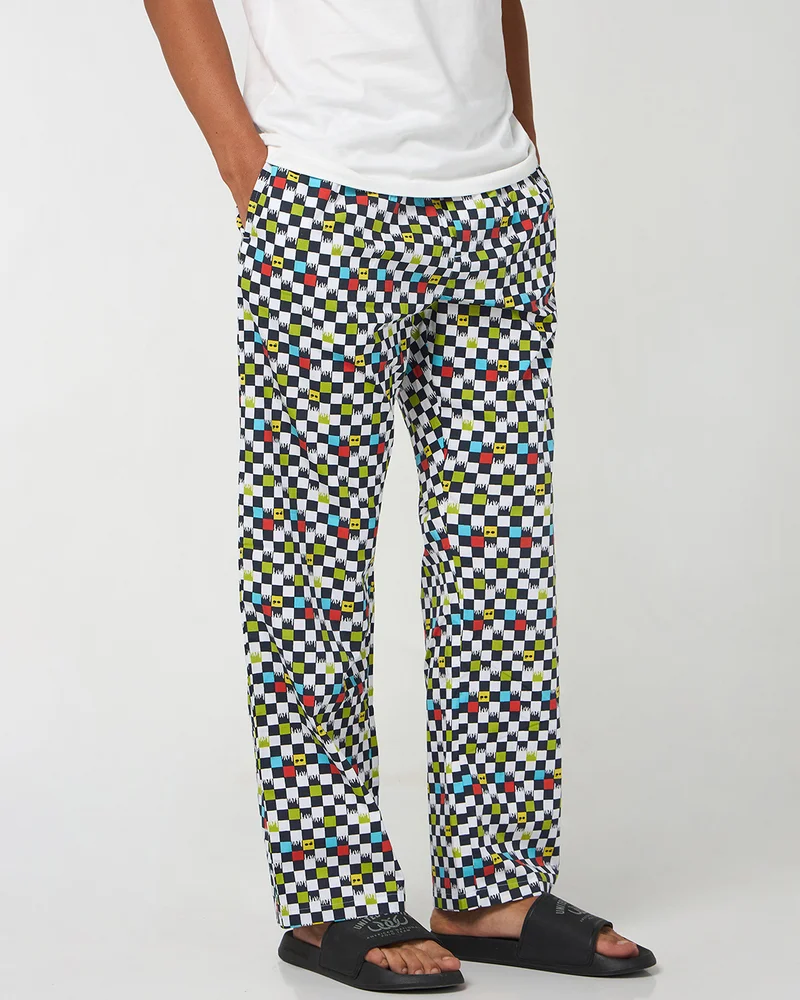بيواكوف Men's Multicolor All Over Printed Oversized Pyjamas