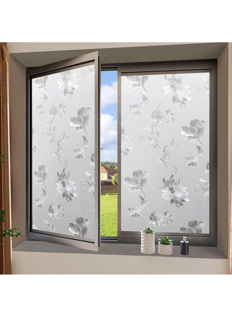 الأزرق جي دبليو 90 سم*3م زجاج نافذة حمام زجاج نافذة المطبخ ملصق بلوري متجمد 90 سم*3م - Image 5