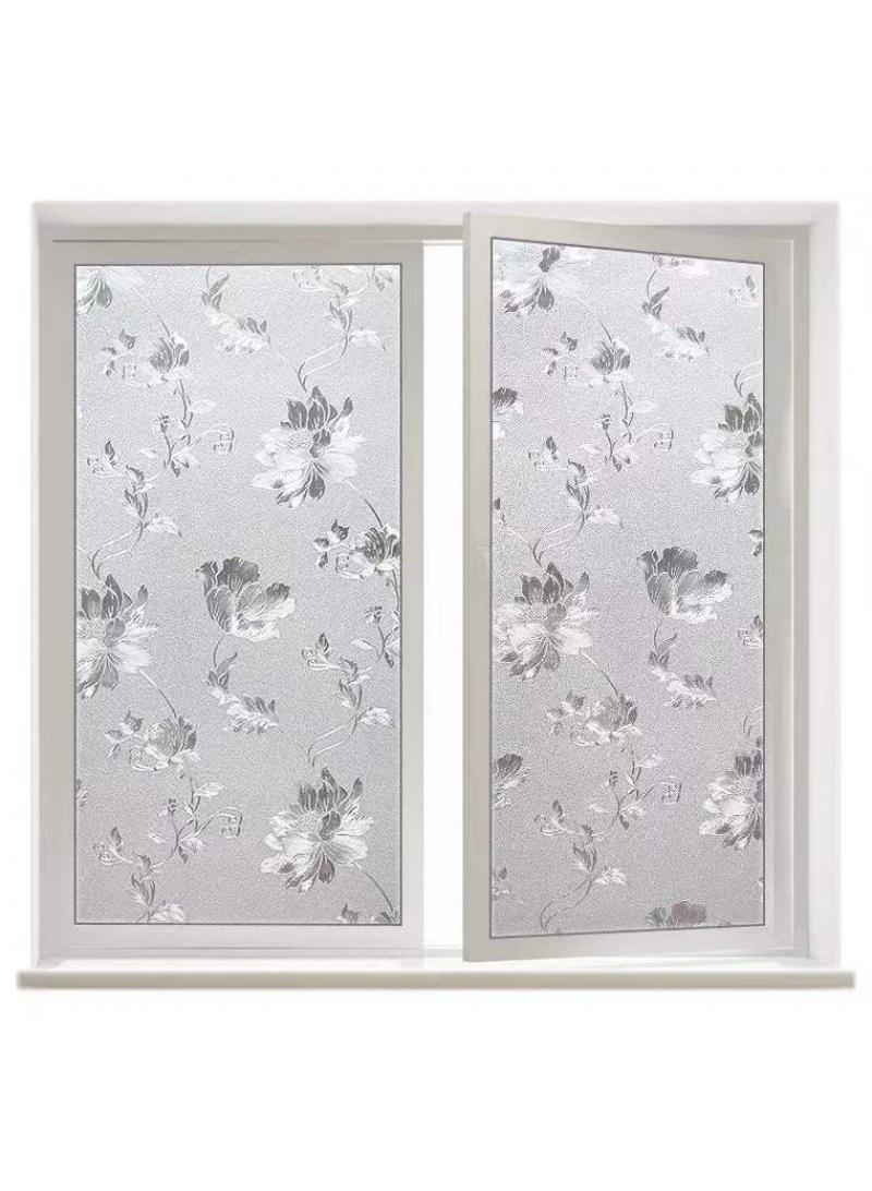 الأزرق جي دبليو 90 سم*3م زجاج نافذة حمام زجاج نافذة المطبخ ملصق بلوري متجمد 90 سم*3م - Image 3