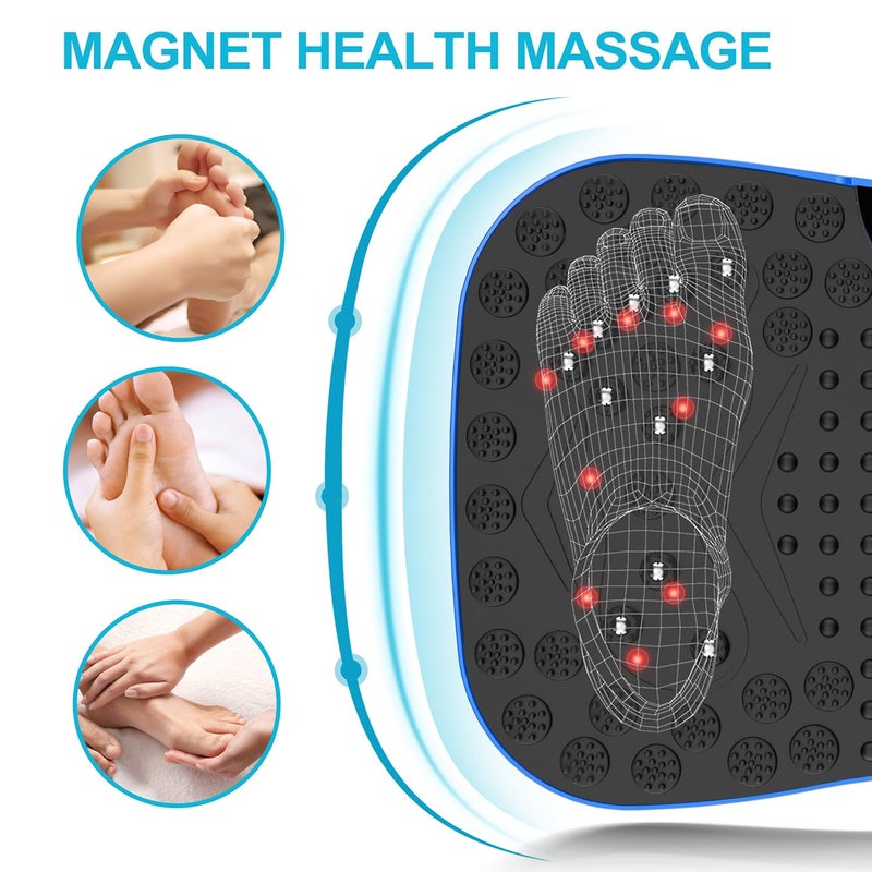 AXV Vibration Plate Fitness Platform Exercise Machine Vibrating Shaking Workout Full Body Shaker Vibrate Stand Shake Board Sport Gym Pad for Weight Loss Fat Burner for Women Men - Image 4
