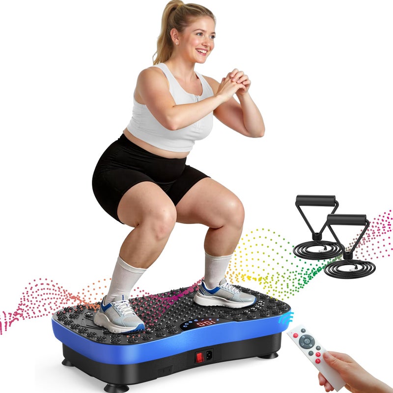 AXV Vibration Plate Fitness Platform Exercise Machine Vibrating Shaking Workout Full Body Shaker Vibrate Stand Shake Board Sport Gym Pad for Weight Loss Fat Burner for Women Men - Image 1
