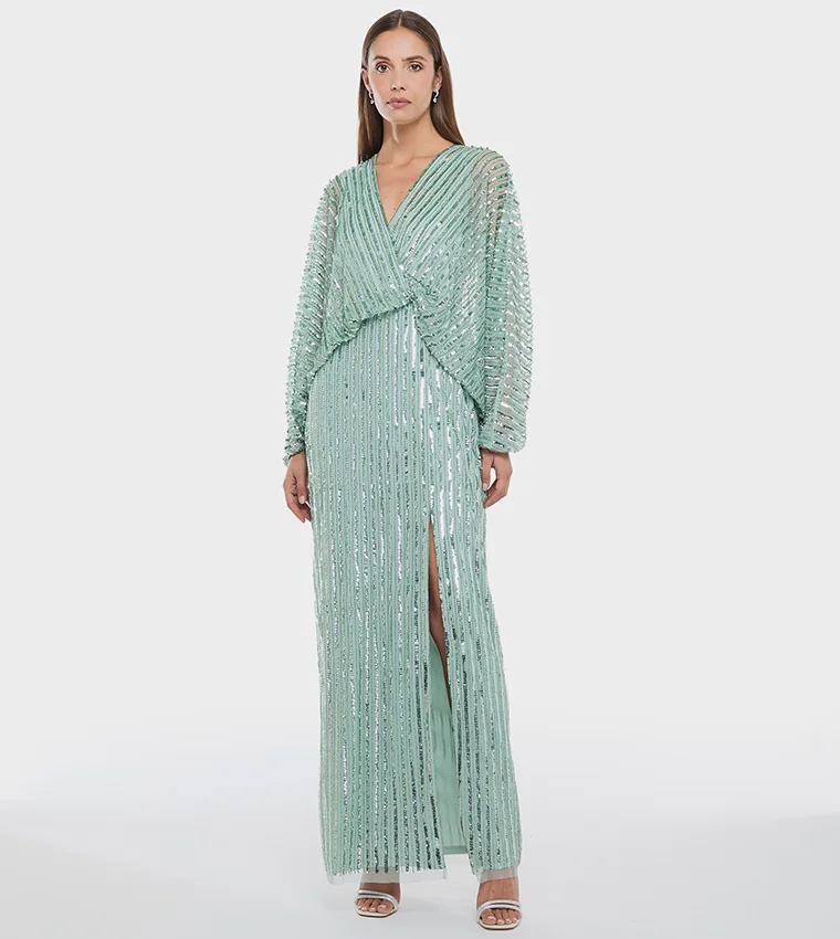 بي سي بي جي BCBG Sequin Maxi Dress