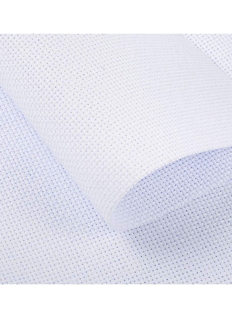 KASTWAVE قماش تطريز 7 قطع قماش عايدة 14 عدد قماش مطرز بغرز متقاطعة ديكور أبيض كلاسيكي 12 × 18 بوصة  - Image 5