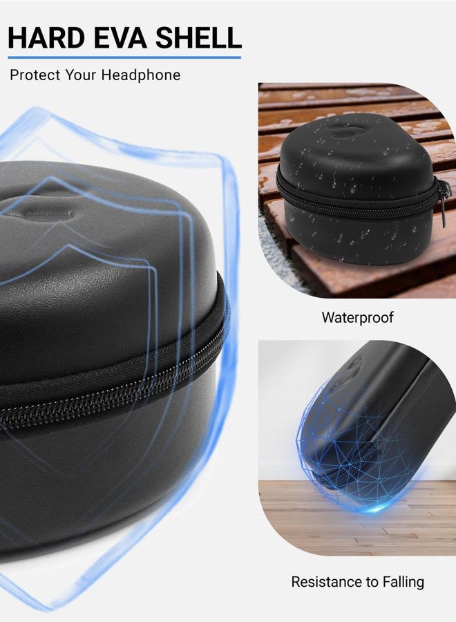 stukcaze Hard Headphone case for Beats Studio Pro, Solo 3, Studio 3, Solo 2,Over Ear Headphone Carrying Case with Storage Cable Bag Strap for Travel - Image 3