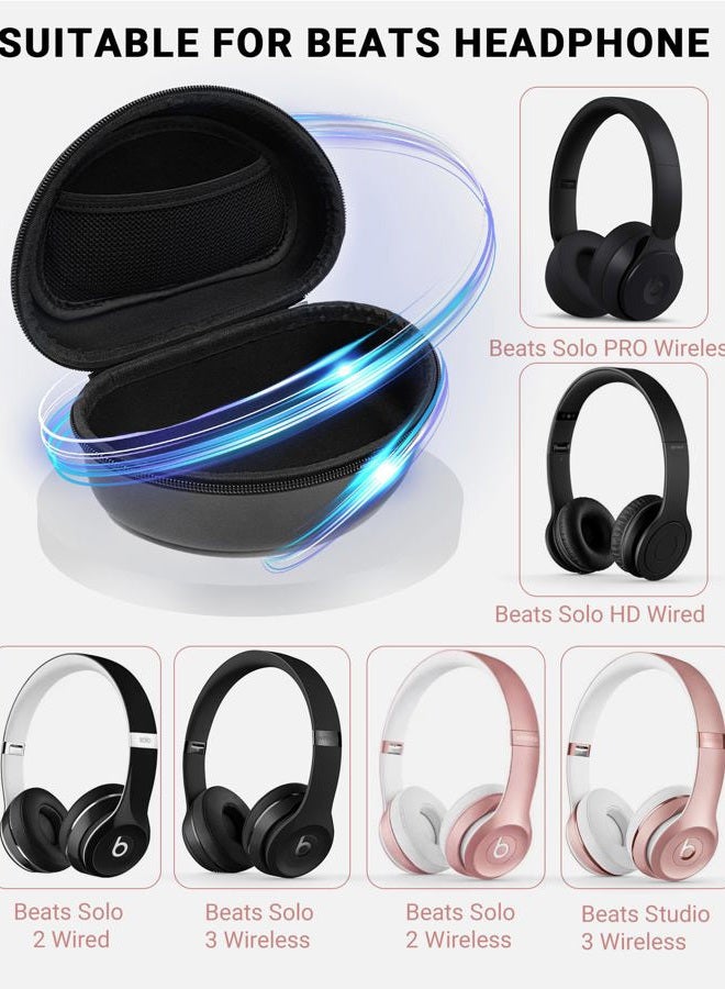 stukcaze Hard Headphone case for Beats Studio Pro, Solo 3, Studio 3, Solo 2,Over Ear Headphone Carrying Case with Storage Cable Bag Strap for Travel - Image 2