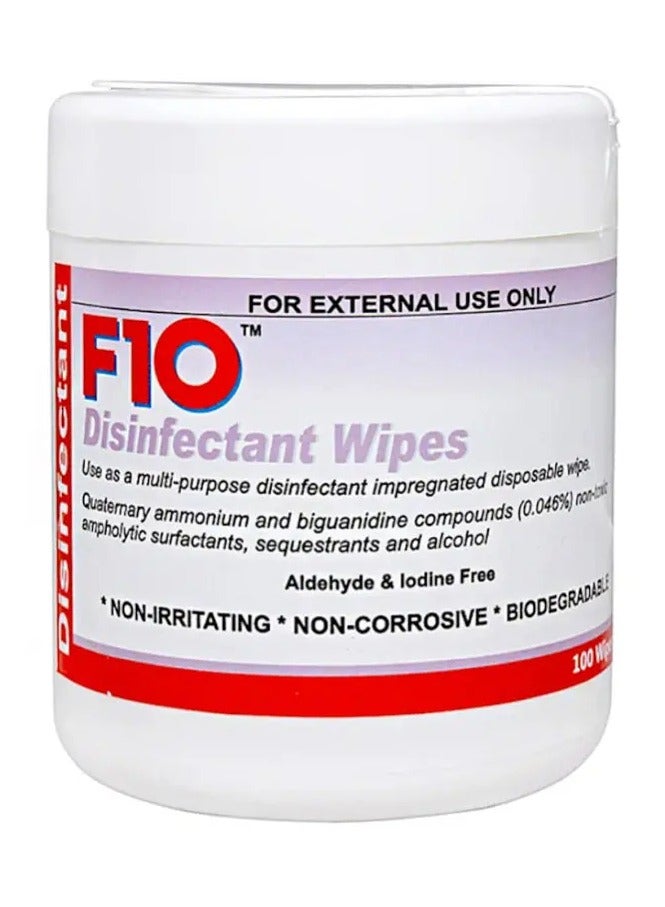F10 DISINFECTANT WIPES DISPENSER 100 WIPES
