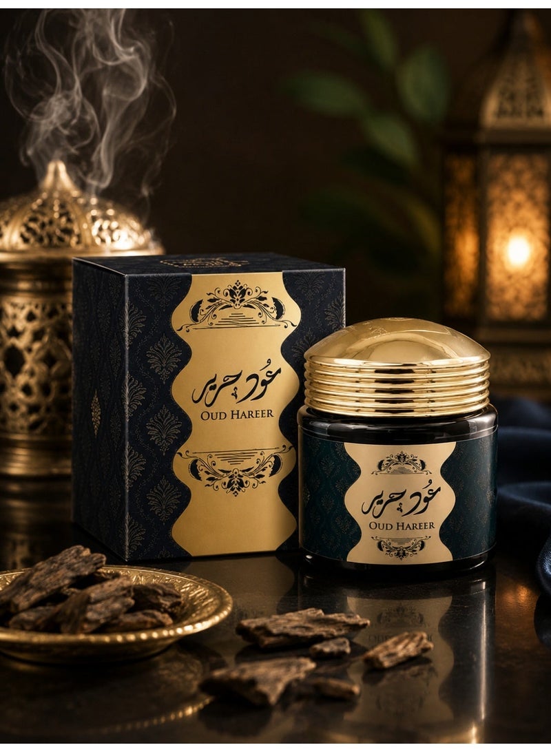 ALMAS Bakhoor Oud Al Hareer | 40G of Authentic Arabic Wood Chip Bakhoor Incense - Aroma Lasts All Day Long - Perfect for Prayer, Namaaz, Ceremony, Meditation - Image 1