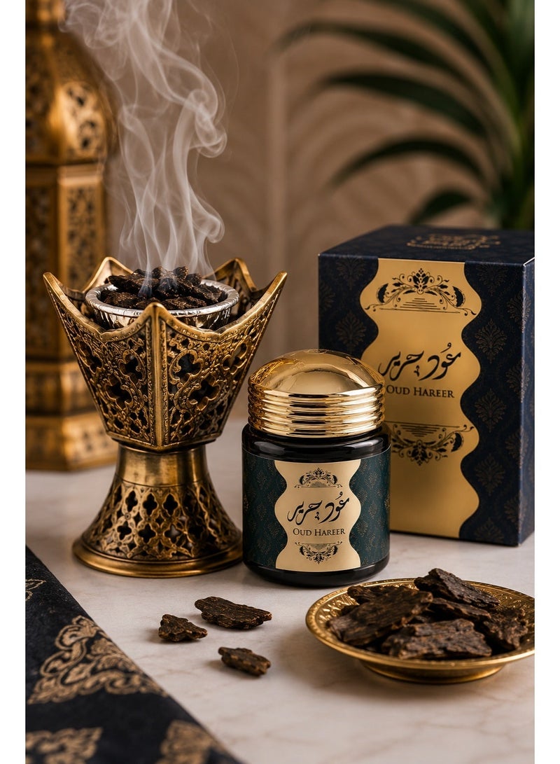 ALMAS Bakhoor Oud Al Hareer | 40G of Authentic Arabic Wood Chip Bakhoor Incense - Aroma Lasts All Day Long - Perfect for Prayer, Namaaz, Ceremony, Meditation - Image 3