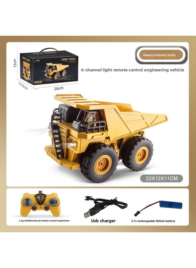 Customized Export OEM Remote Control Vehicle Electric Fire Monitor Water Spray Rescue Vehicle Lift Ladder Rechargeable Battery-Color:QH26-02D Wutong Heavy Industry Dump Truck (Portable Sealed Box)-Proportion:Package Four: 2 Lithium Battery 1 Charging Line 1 Remote Control Battery  - Image 1