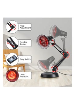 Infrared Red Light Therapy with Sturdy Base, Infrared Heat Lamp Device with 150W Bulb, Adjustable, for Body Neck Shoulder Joints Back Pain Relief, Black - pzsku/Z7083F2931B7FD5F5303DZ/45/_/1724138512/e4b4ce5d-1b53-4a77-8c6c-e6b08719b534