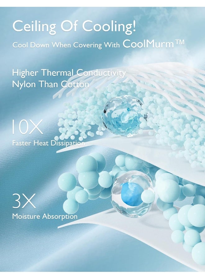 Momcozy Momcozy Life CoolMurm Cooling Comforter for Hot Sleepers, Twin/Twin XL 68" x90” Pregnancy Cooling Blanket, All-Season Lightweight Soft Breathable Cooling Quilt Duvet, Cool All Night, Deep Light Grey  - Image 4