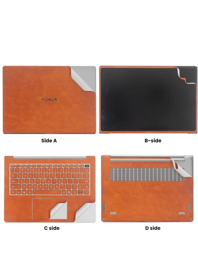 Laptop Decal Cover Compatible with 14.6-inch Honor MagicBook Pro 14 AI (2025), ABCD Four-Sided PU Leather Heat Dissipation Protective Film, Scratch-Resistant, Anti-Slip - Image 1
