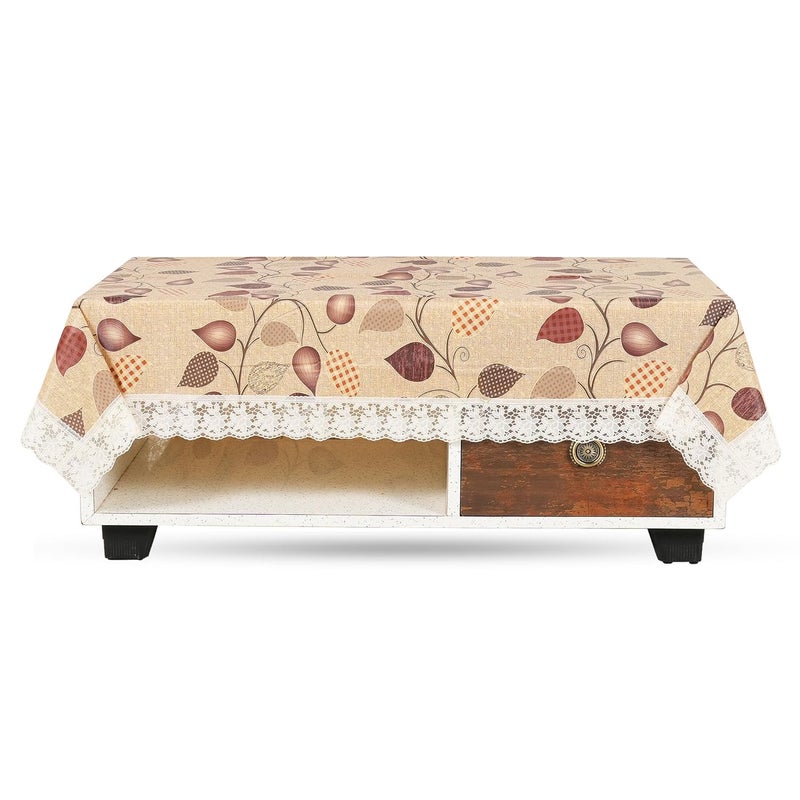 Clairs Waterproof Table Cover for Outdoor and Indoor Use, 40x60 Inches, Floral Printed Design, PVC Material (Golden Floral) - Image 4