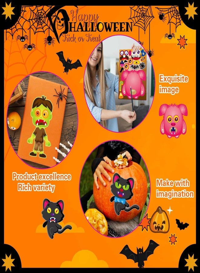DUJAA Halloween Make a Face Stickers 40PCS - Mix and Match Character Sheets With Vampires, Witches, Mummies, Zombies, Ghosts, Monsters - Party Games - Image 4