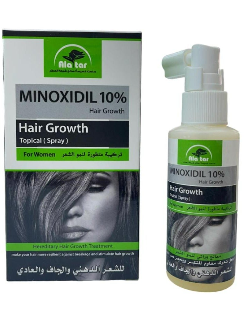 alattar Minoxidil 10% Hair Growth Topical Hair Spray 65 ML  - Image 1
