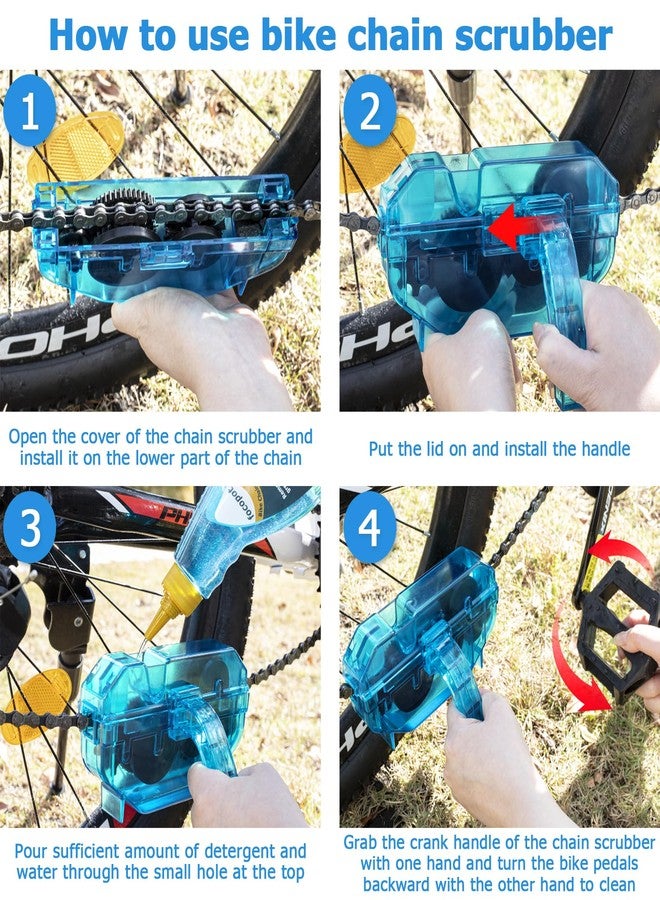 focopot Bike Cleaning Kit Including Bicycle Chain Cleaner Degreaser,Cycling Chain Lube,Cleaner Brush Tool,Scrubber,Suitable for Mountain/MTB,Ebike,Road Bike and Trail Bikes - Image 4