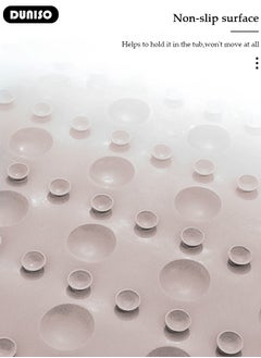 DUNISO Rubber Mat Anti Slip Bathroom Mat Shower Mat Waterproof Mat Foot Massage Mat With Drain Holes And Suction Cups 40*70cm Bath Mat For Tub, Toilet And Bathroom Floors-Beige  - Image 5