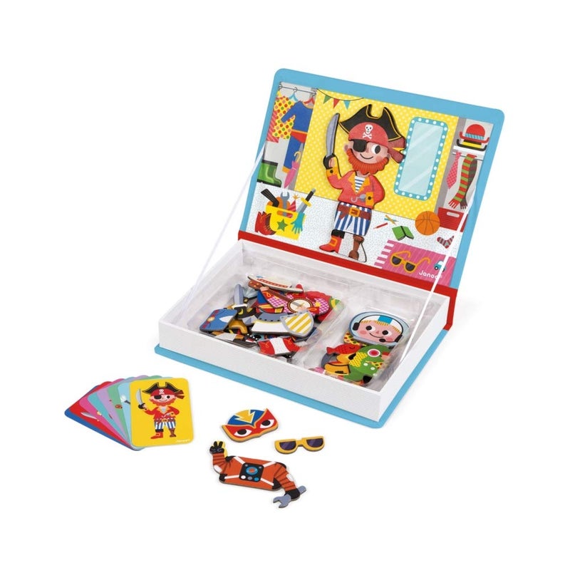 Janod MagnetiBook 45 pc Magnetic Boys Costumes Dress Up Game - Ages 3+ - J02719 - Image 5