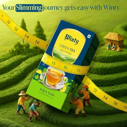 Winty Aqua Slim Green Tea – Pack of 2 (30 Bags Each) | With Garcinia, Moringa & Jasmine | Premium Herbal Ingredients | Aromatic Blend with No Preservatives | For Weight Management & Detox | Herbal Tea Bags - Image 2
