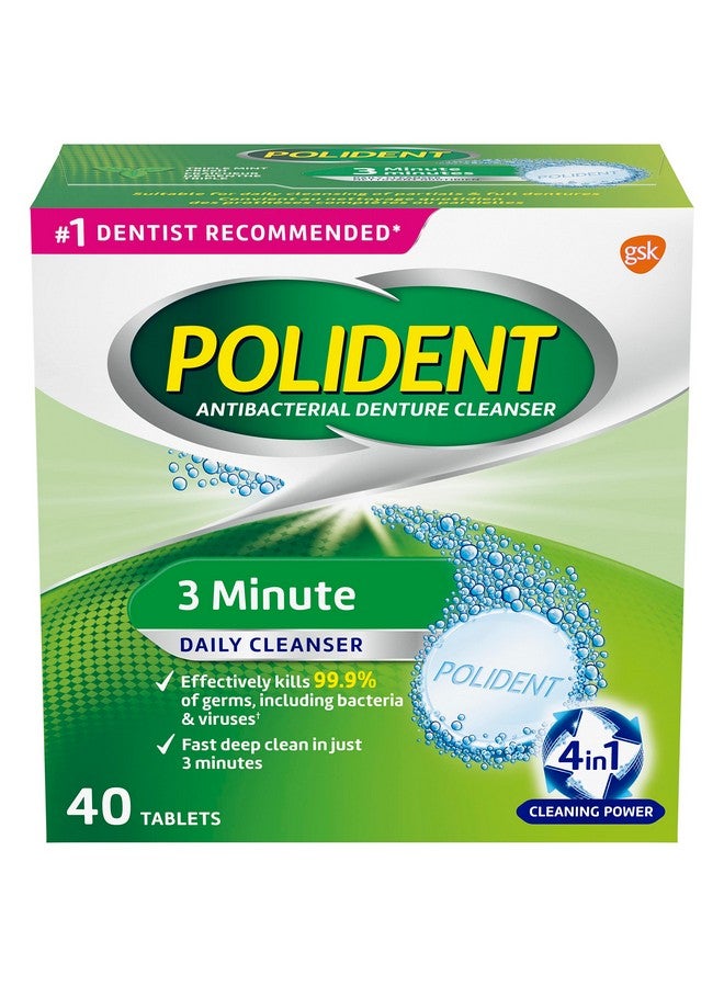 Polident Denture Cleanser, 3 Minute, 40 Tablets - Image 1