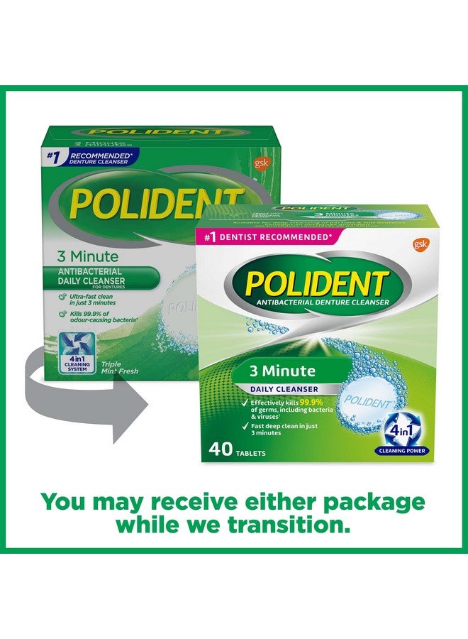 Polident Denture Cleanser, 3 Minute, 40 Tablets - Image 3