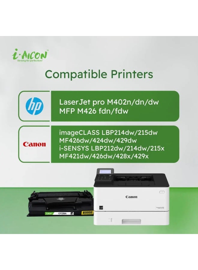 i-AICON Compatible Laser Toner Cartridge CF226A 26A CRG 052 High Yield 3100 Pages - Image 3