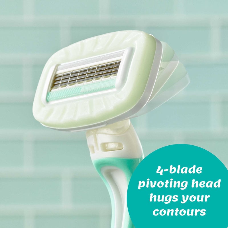 Intuition Schick Intuition Disposable Razors with Sensitive Skin, 3 Count | Razors Sensitive Skin, Womenâ€™s Disposable Razors with a Touch of Aloe, Travel Razor - Image 5