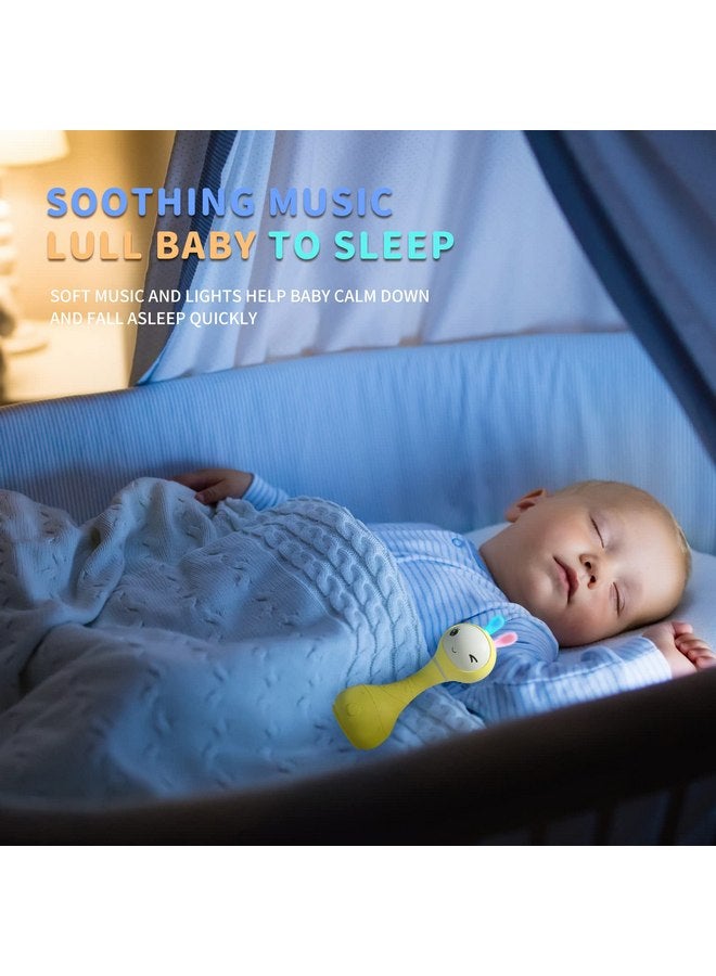 أليلو مشغل صوتي للأطفال من عليلو سمارتي - لعبة بأذنين قابلة للمضغ وأضواء ملونة - تُشغل أصواتًا تعليمية وقصصًا وضوضاء بيضاء للأطفال من عمر 0 إلى 24 شهرًا - هدية مثالية للأطفال في مرحلة التعلم المبكر | أصفر - Image 4