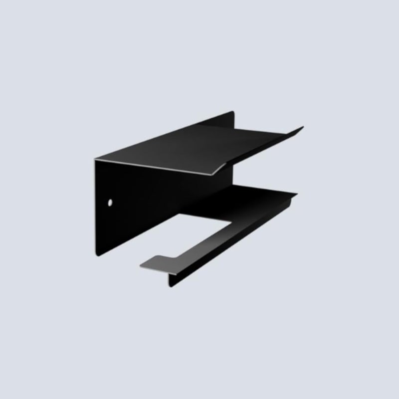 B 13 Modern Stainless Steel Toilet Paper Holder, 30 cm Length x 12.5 cm Width x 9 cm Height, Black