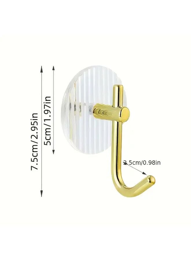 قطعتان من خطافات الحائط اللاصقة القوية بدون حفر لتعليق المناشف والملابس دون تلف - Image 4