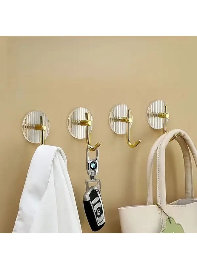 قطعتان من خطافات الحائط اللاصقة القوية بدون حفر لتعليق المناشف والملابس دون تلف - Image 5