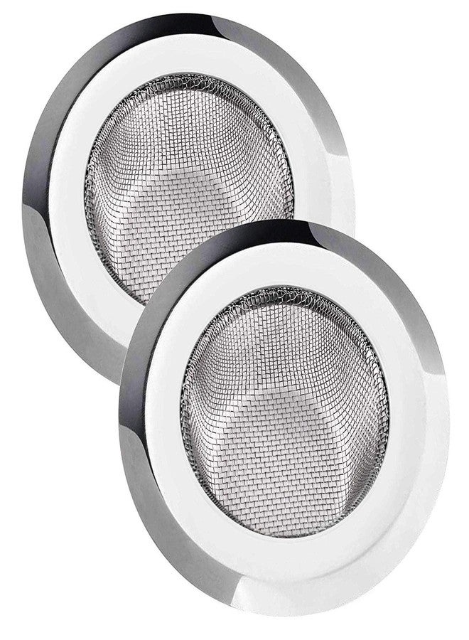 ROKTRY 2 PCS Kitchen Sink Strainer - Stainless Steel, Kitchen Sink Strainer Basket Catcher Wide Rim Perfect for Most Sink Drains, Anti-Clogging Micro Perforation Holes, Rust Free - Image 1
