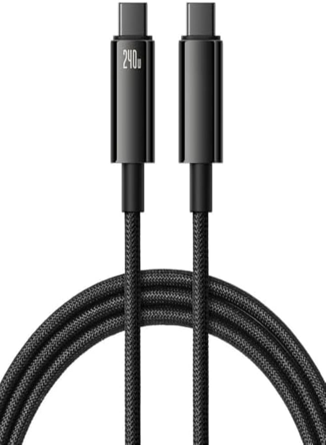 LDNIO Robust 240W Super Fast Cable Rapid Charging USB-C to USB-C PD3.1 QC4.0 for Samsung Galaxy S25 Ultra, S4Ultra, S23, for Huawei, Oppo, Xiaomi, Apple and all Type C Devices (2 Meter, 1, Pices)