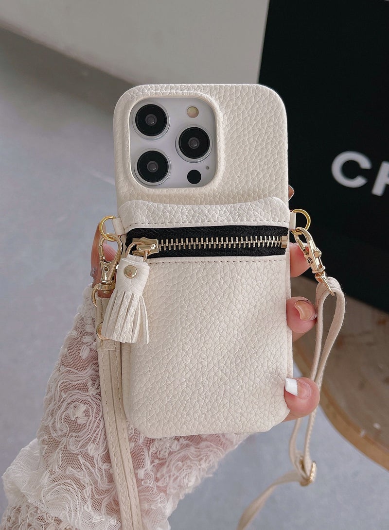 Suteni Back Cover Card Slots Leather Phone Case for iPhone