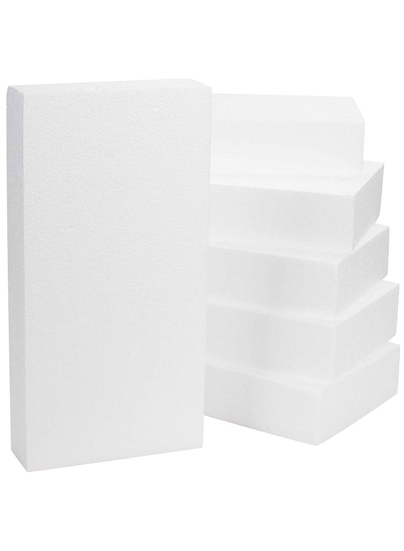 CRAFT MAGIC Styrofoam Rectangle, Arts and Crafts Supplies (30 x 15 x 4 cm) Pack of 6 - Image 1
