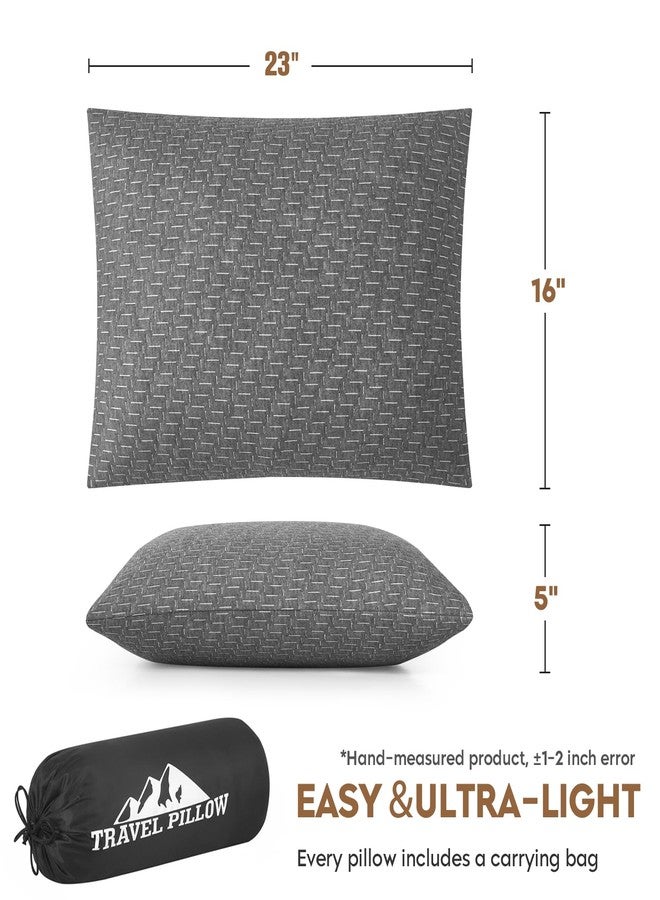 PEUJEW Travel Size Pillow, Compressible Memory Foam Pillow, Camping Pillow Breathable Cover for Travel Airplane Car Hiking Camping Outdoor - Image 3