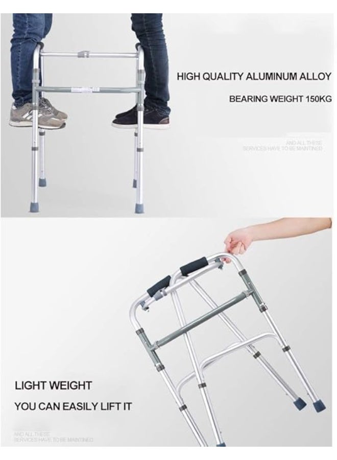 جهاز مشي طبي وإعادة تأهيل قابل للتعديل بمساند للذراعين - عملي وسهل الاستخدام لدعم كبار السن - دعم قوي وآمن للحركة - Image 5