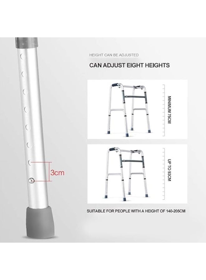 جهاز مشي طبي وإعادة تأهيل قابل للتعديل بمساند للذراعين - عملي وسهل الاستخدام لدعم كبار السن - دعم قوي وآمن للحركة - Image 3