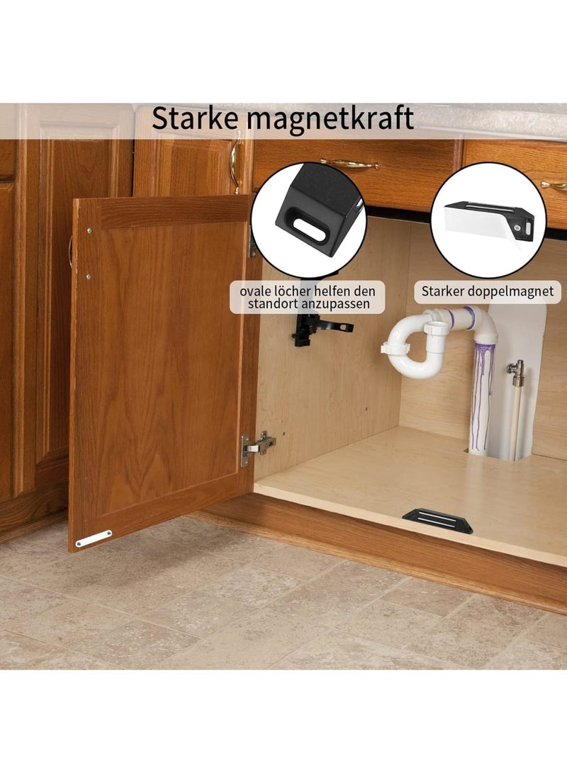 Cobest 6 Pcs Cabinet Door Magnets, Drawer Magnetic Door Catch Cabinet Magnet, Closing Magnetic Door Catch Closer Sliding Door Catch for Kitchen Cupboard Magnetic Door Closure Magnet - Image 4
